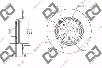 Тормозной диск DJ PARTS BD1169